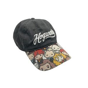 Harry Potter Hogwarts Chibi‎ Characters Cap Grey Hat Embroidered Curved Bill